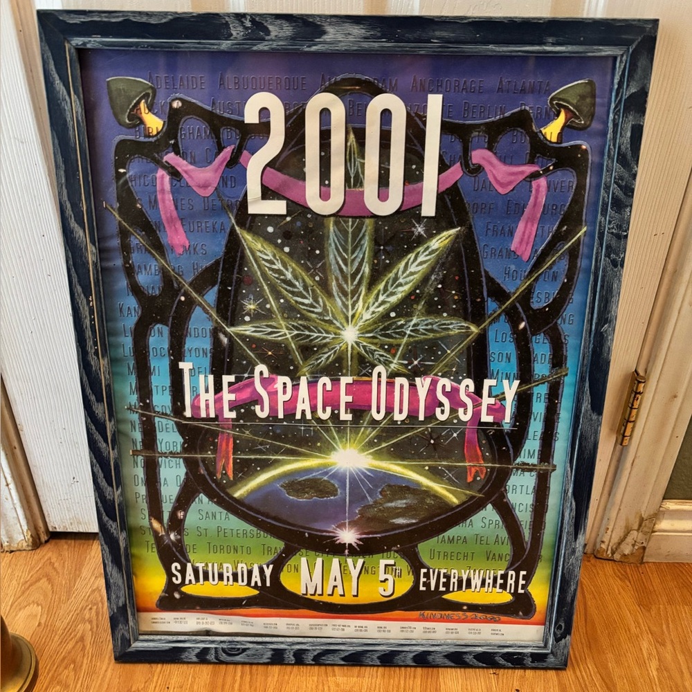Space Odyssey Everywhere Original Global March for Cannabis Liberation Poster
